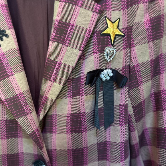 Avec Les Filles Plaid Pin Blazer - Picture 6 of 11